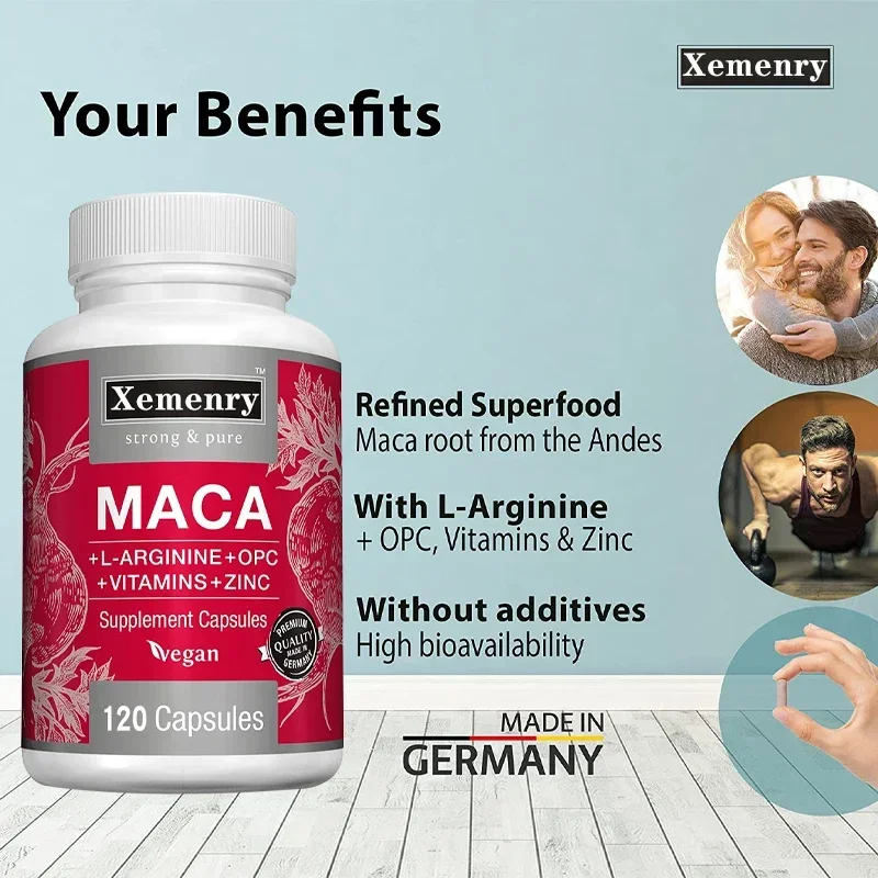 Nutrition Zinc - Maca Root Capsules + L-Arginine, Vitamins