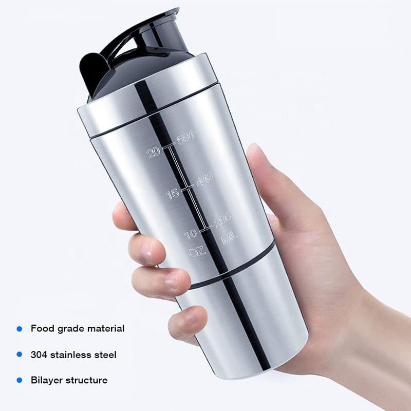 Stainless Steel Protein Shaker - Nutrition Sports Fitness avaliação e preço
