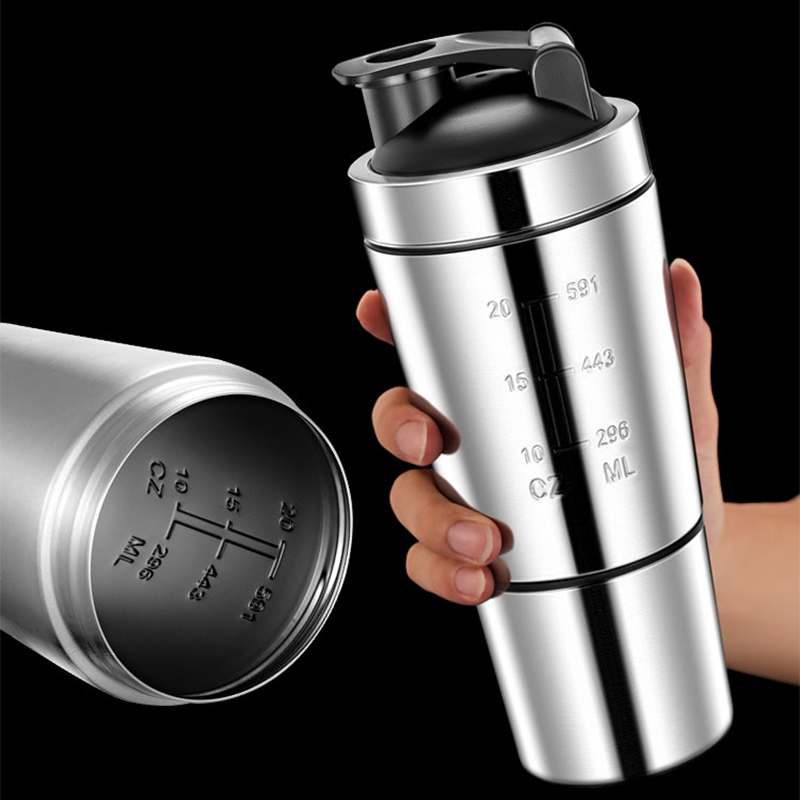 Stainless Steel Protein Shaker - Nutrition Sports Fitness avaliação e preço
