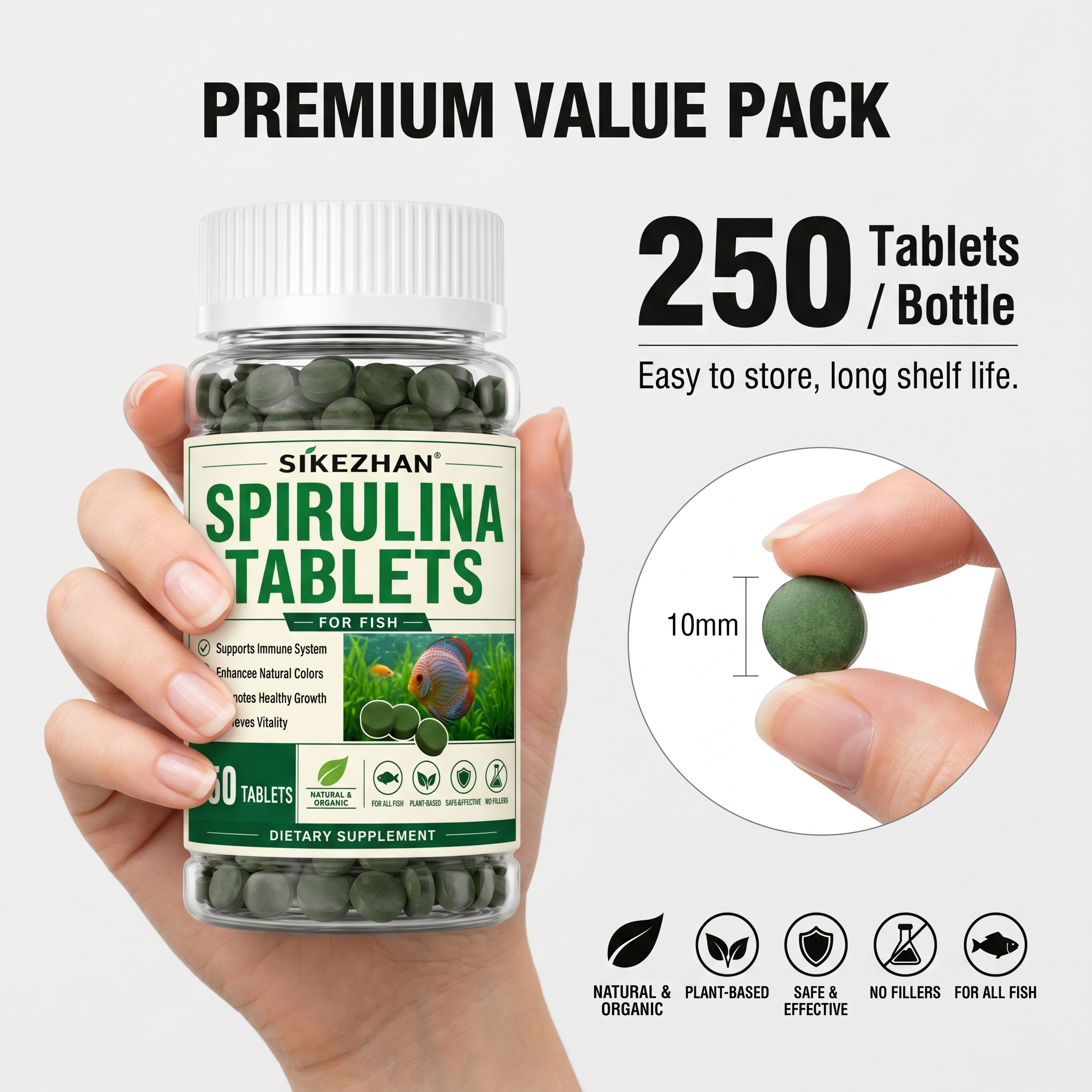 1000pcs High Purity Spirulina  - Spirulina Tablet Organic avaliação e preço