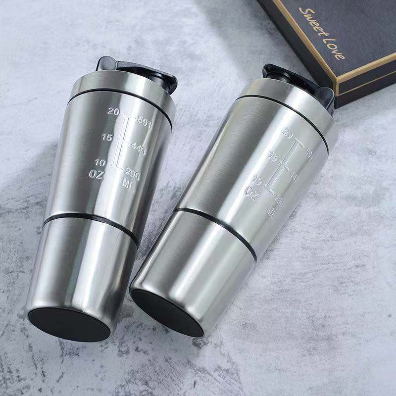 Stainless Steel Protein Shaker - Nutrition Sports Fitness avaliação e preço