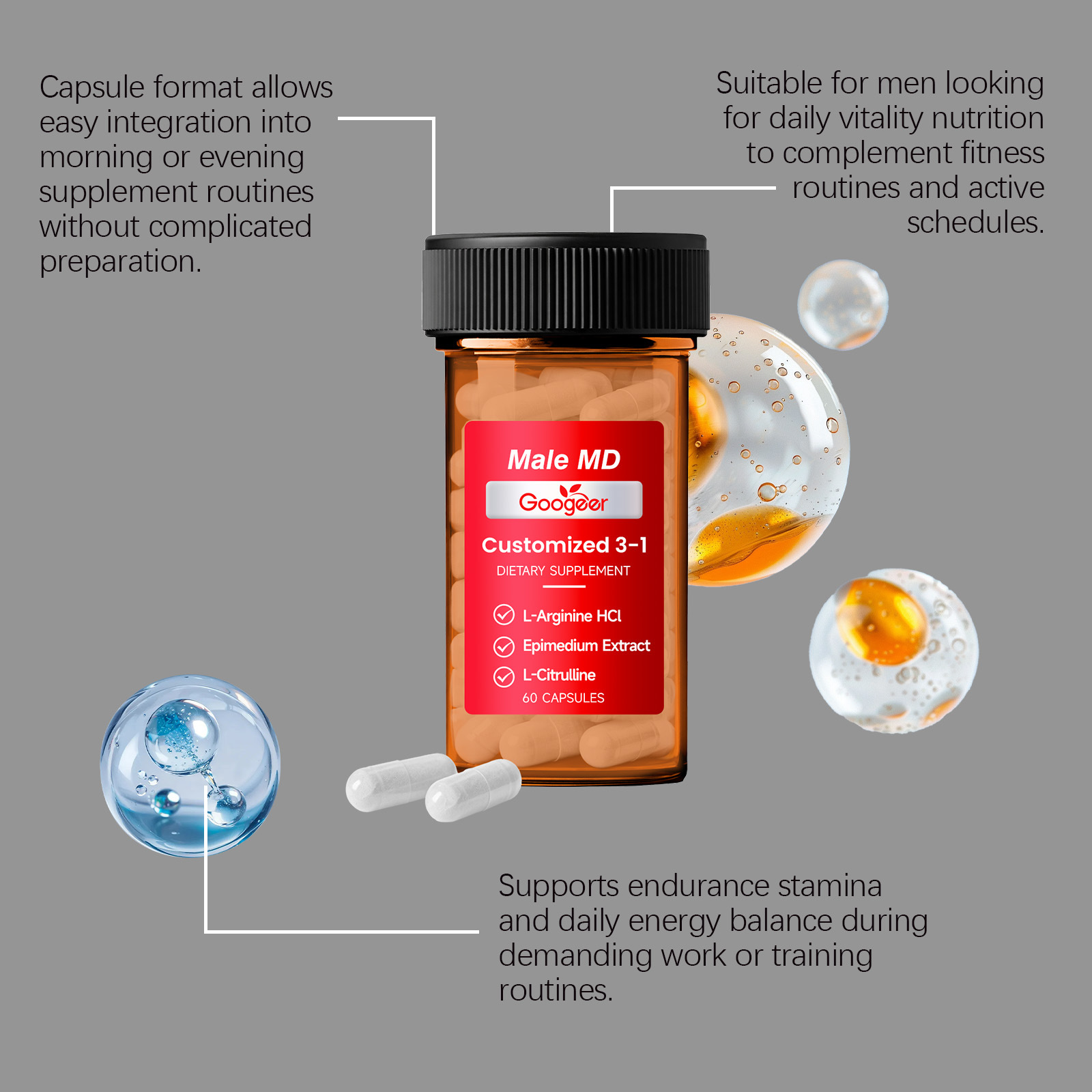 GOOGEER Men's Health Capsules  - Nutrition One Fitness avaliação e preço