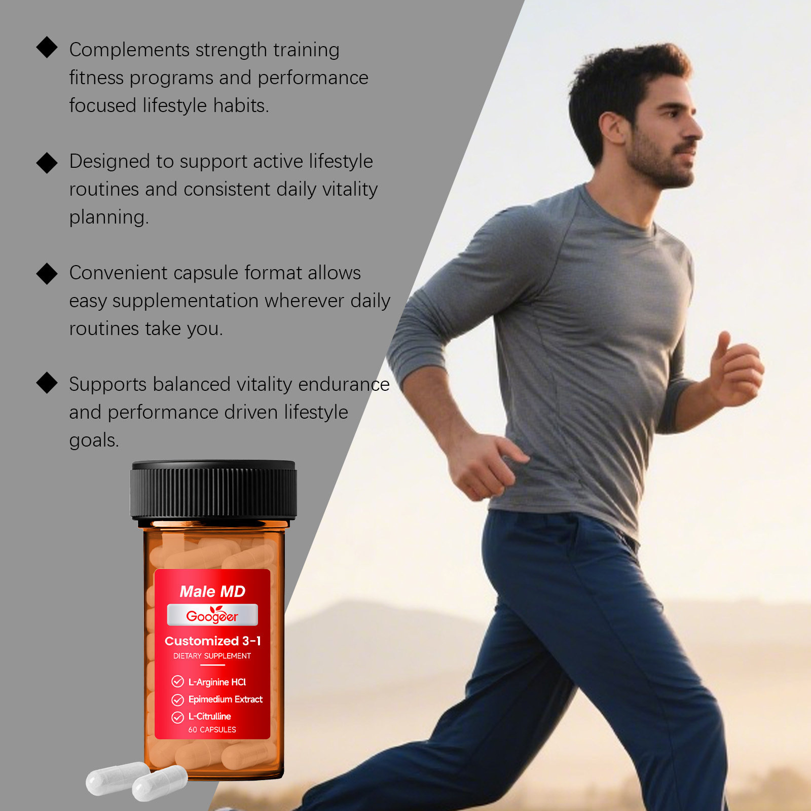 GOOGEER Men's Health Capsules  - Nutrition One Fitness avaliação e preço