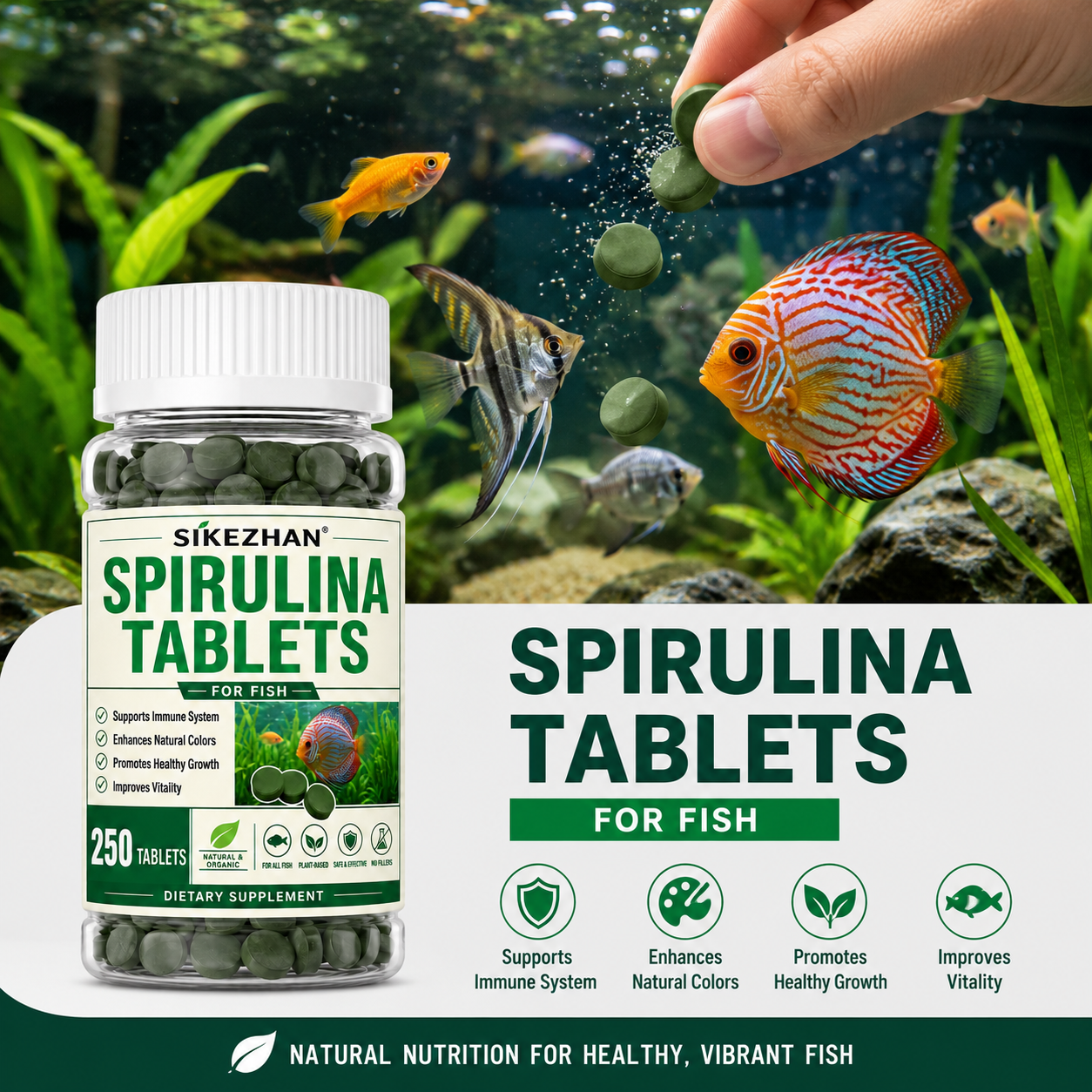 High Purity Spirulina Tablets  - Spirulina Tablet Organic avaliação e preço